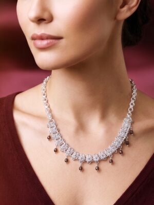 Smoky Quartz & Sterling Silver Celtic Vision Weave Necklace